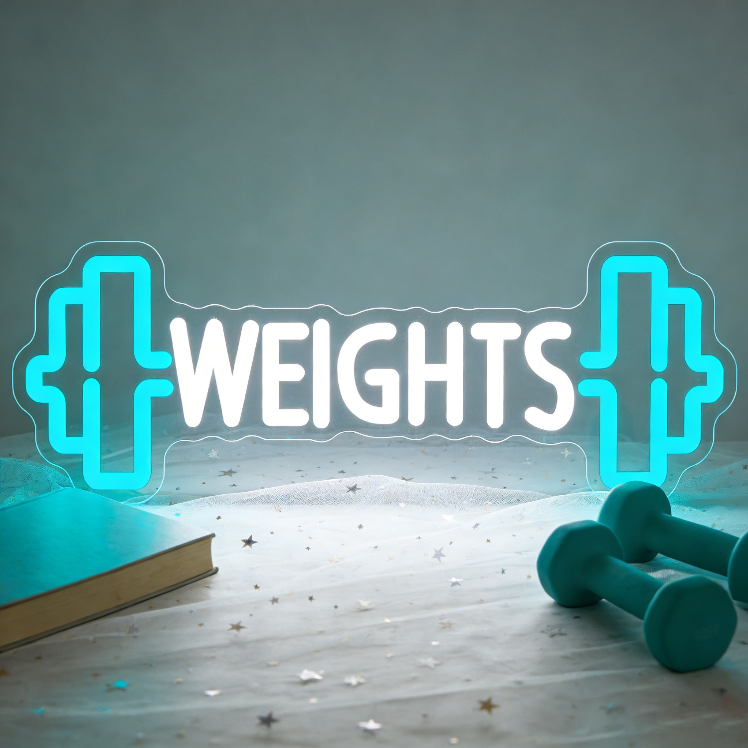 Home Gym Neon Sign - 웨이트 덤벨 네온사인 LED 헬스장 피트니스