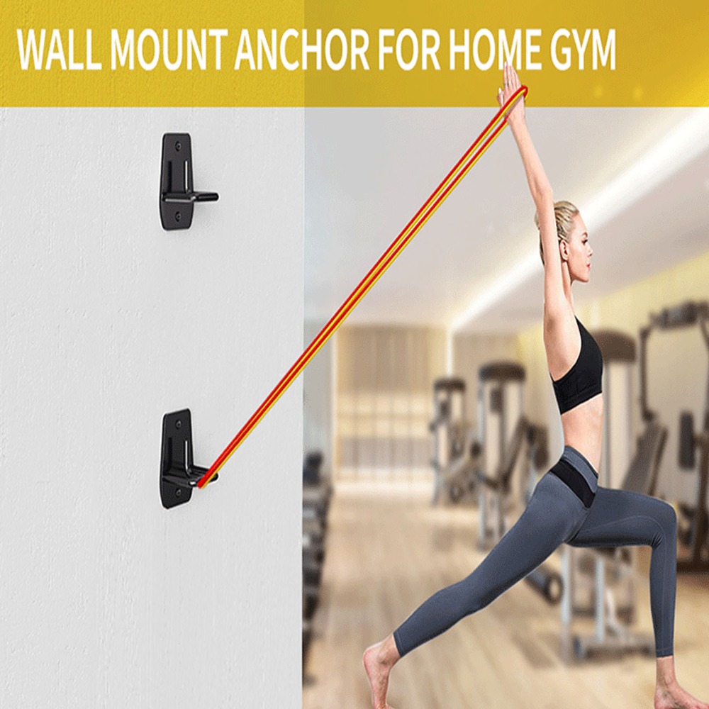 Home Gym Yoga - 3개입 블랙 운동 밴드 벽 앵커