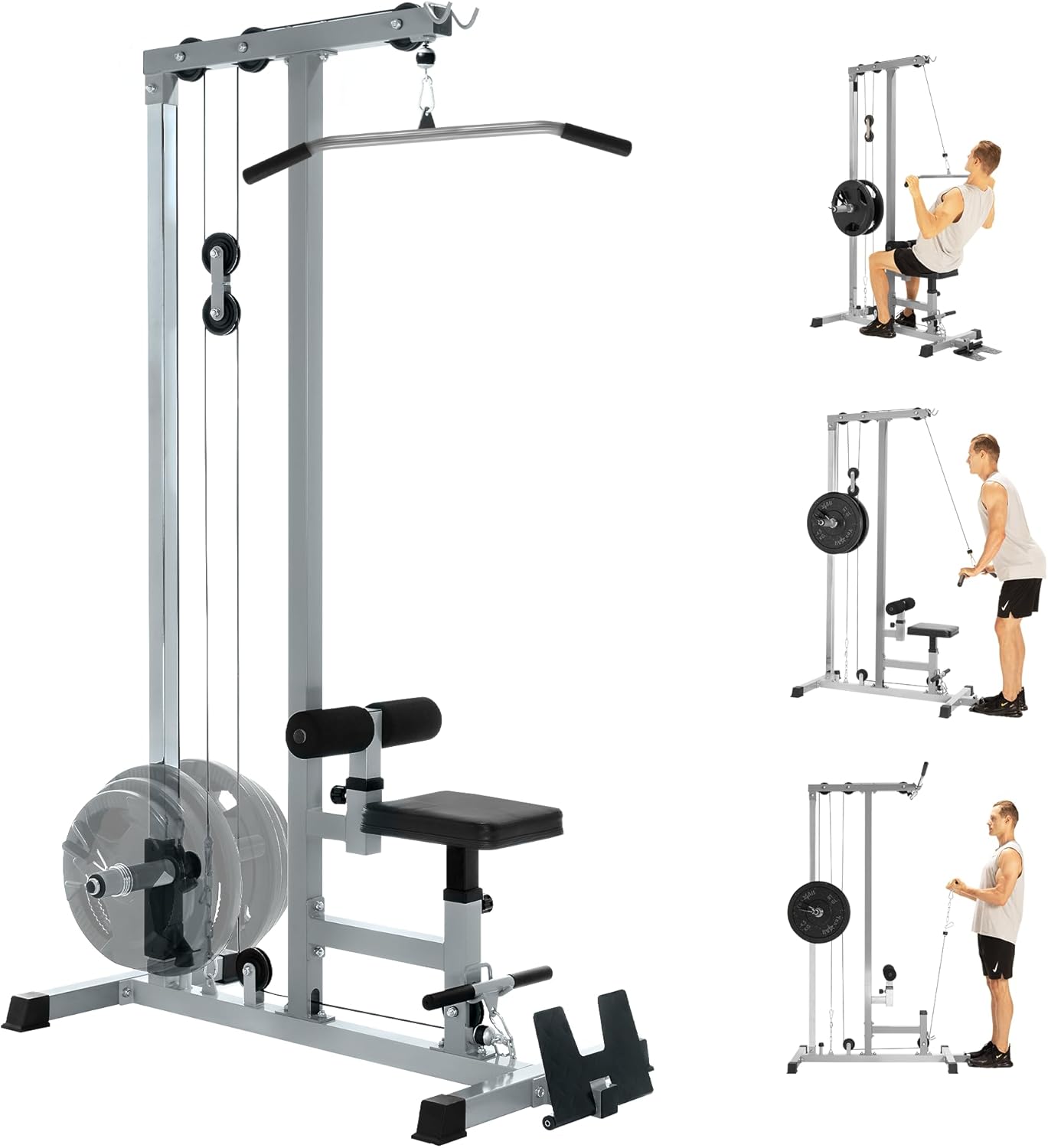 Lat Pulldown Cable - 피트니스 짐, 견고한 금속, 실버, 추가