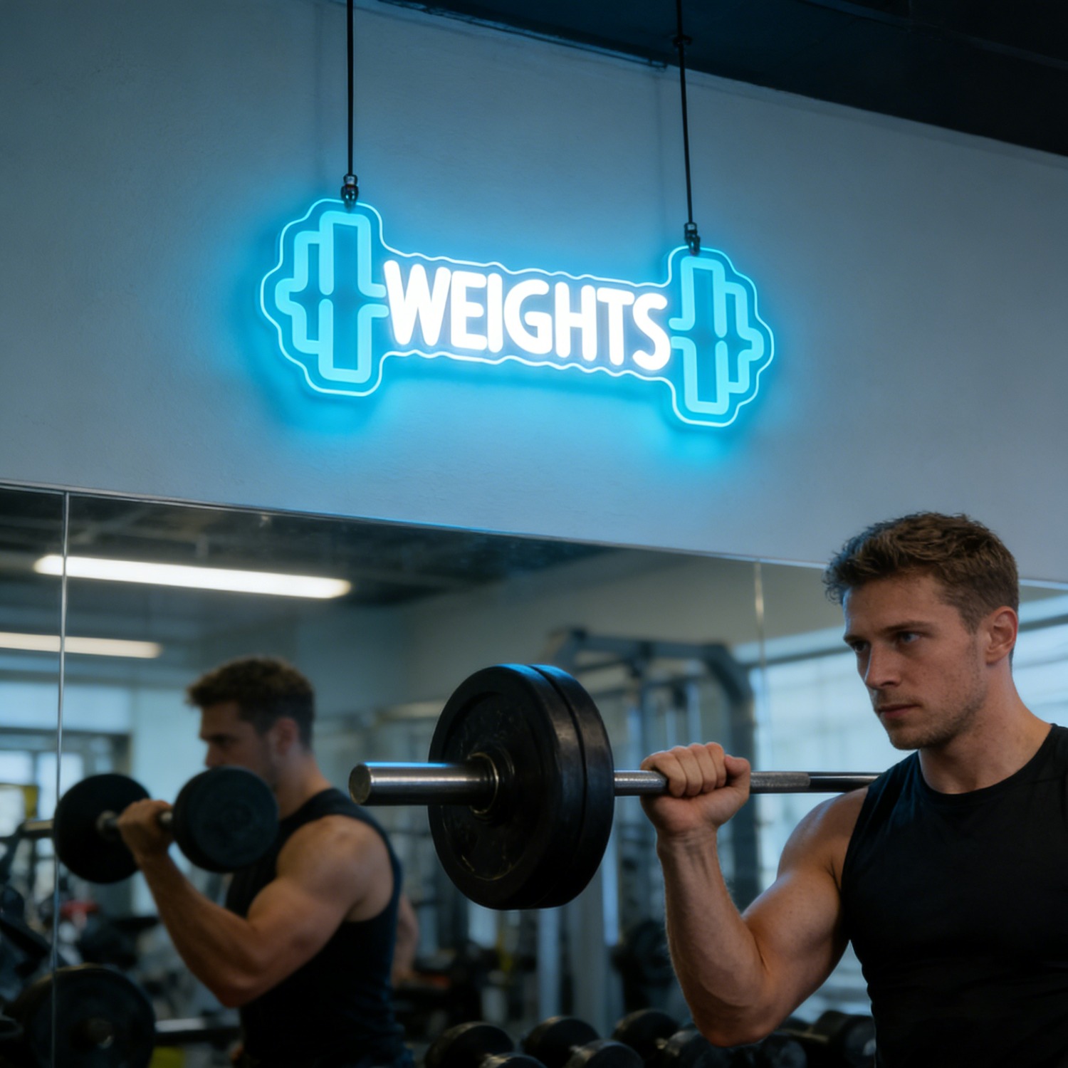 웨이트 덤벨 네온사인 LED 헬스장 피트니스 보디빌딩  - Home Gym Neon Sign 리뷰 및 가격