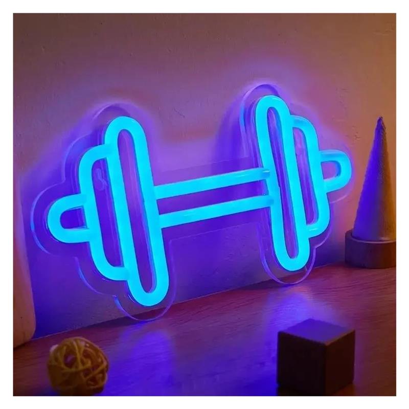 덤벨 모양의 네온 사인 USB 전원 장치로 작동하는 체 - Home Gym Neon Sign 리뷰 및 가격