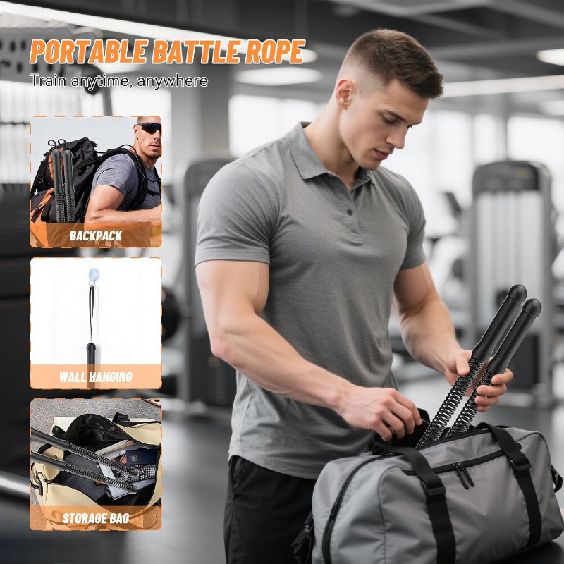 무선 스윙 컴뱃 로프, 2개 세트 – 팔 근력 및 근육 - Home Gym Equipment Set 리뷰 및 가격